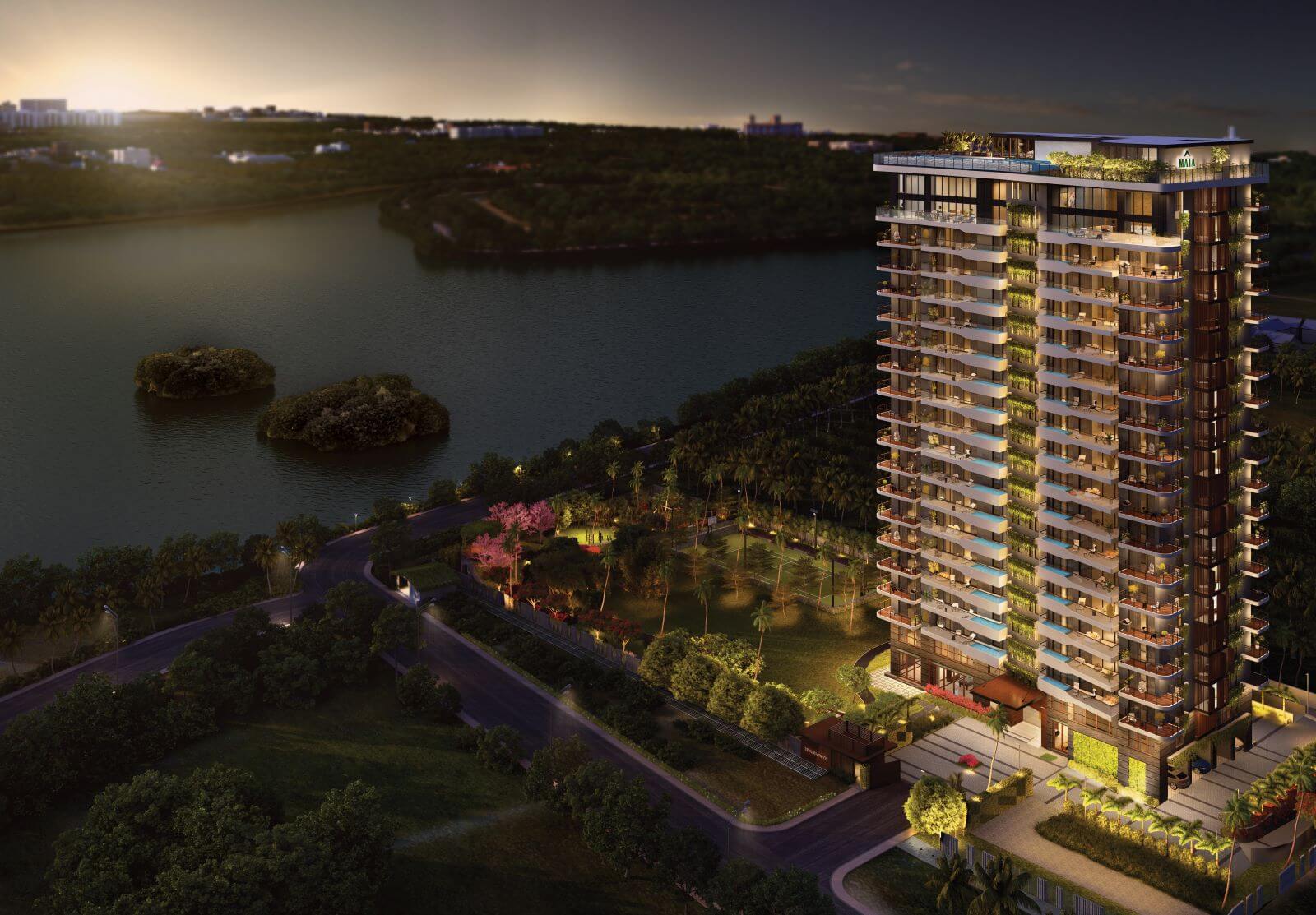 Aerial night view - MAIA Casa Sia